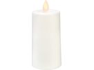 Bougie LED en plastique M-Twinkle - Outdoor, Weiss, 11.5cm Höhe, Timerfunktion
