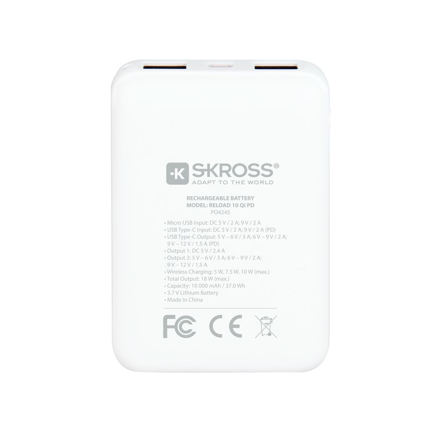 Wireless Powerbank RELOAD 10 Qi PD - Kapazität: 10000mAh 18.0W, Wireless Ladefunktion: 5.0W, 7.5W, max. 10.0W, 2x USB-A, 1x USB-C