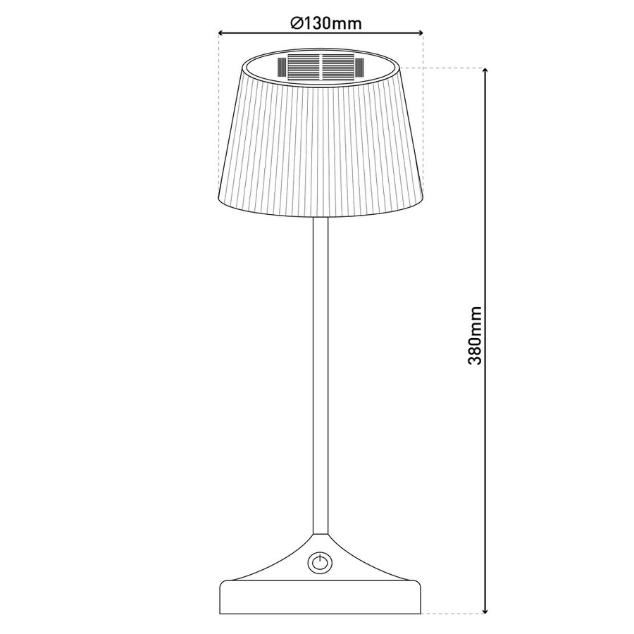 Solar- Akkutischleuchte EMMI brombeer inkl. CCT  Touch H: 38 cm - LED-Modul, 3W, IP44