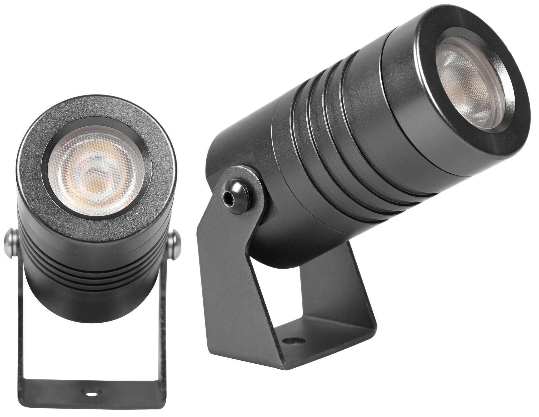 LED Gartenstrahler CHARLY S - 5W, 360lm, 2700K, IP67, CRI 80, 40°, dunkelgrau, nicht dimmbar, D=42mm, H=77mm