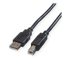 Kabel USB-A auf USB-B - USB 2.0 Kabel, Typ A-B, schwarz, 1,8 m
