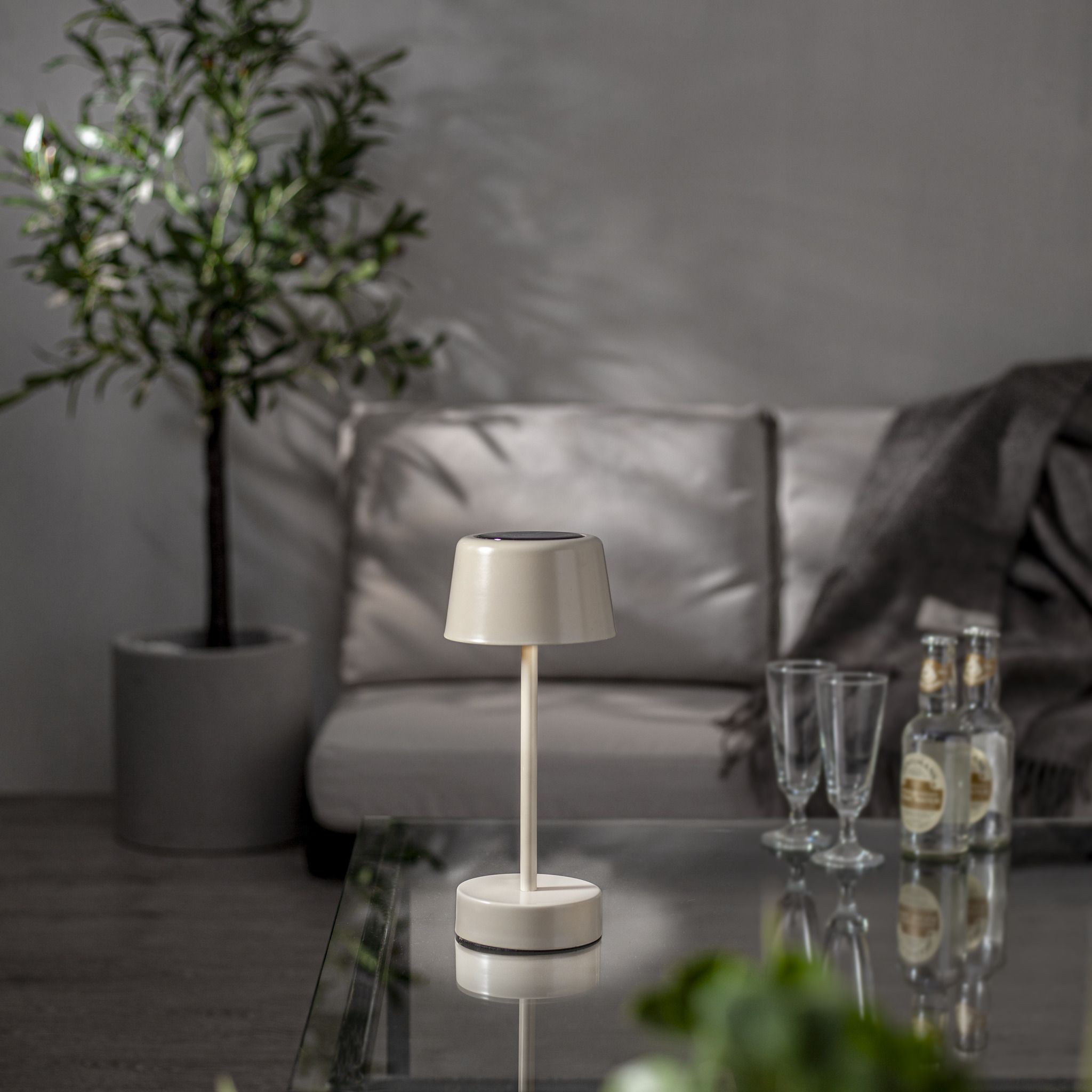 Solar Leuchte Solei - IP44, Warmweiss,Beige