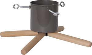 Universeller Standfuss für Weihnachtsbäume - 45x 45x 19cm, braun/grau