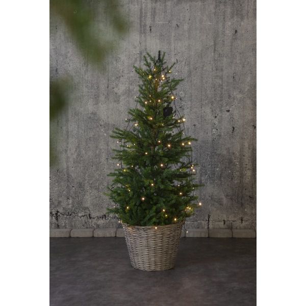 Lichterkette Akku - IP44, Warmweiss, 64 LED's, 270cm