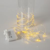 Lichterkette Dew Drop Micro - IP44, Warmweiss, Transparent