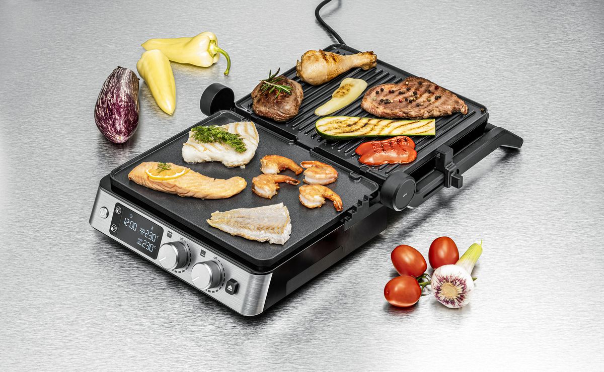 KONTAKTGRILL KG 2025 - Kontaktgrill, Edelstahl/schwarz, 2000W