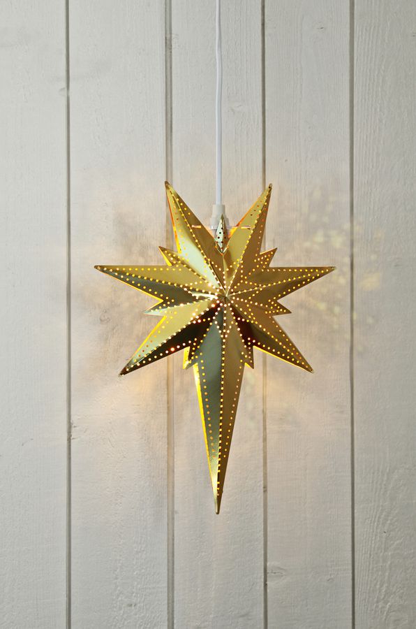 Metallstern Betlehem - Kupfer, 35x25cm, E14, Indoor