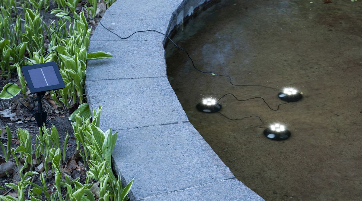 Solar Decoration Water Light - Kaltweiss, IP68, Schwarz