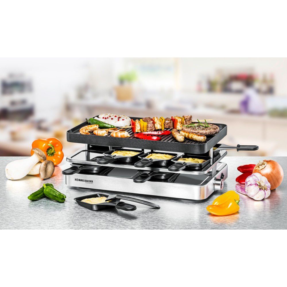 Raclette Grill - Raclette Grill, 230V, 1200W, Edelstahl