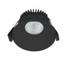 LED Einbaudownlight ALBRIC - 8W, 535lm, 2700K, IP44, CRI 90, schwarz, dimmbar, D=90mm, H=49mm, BL=83mm