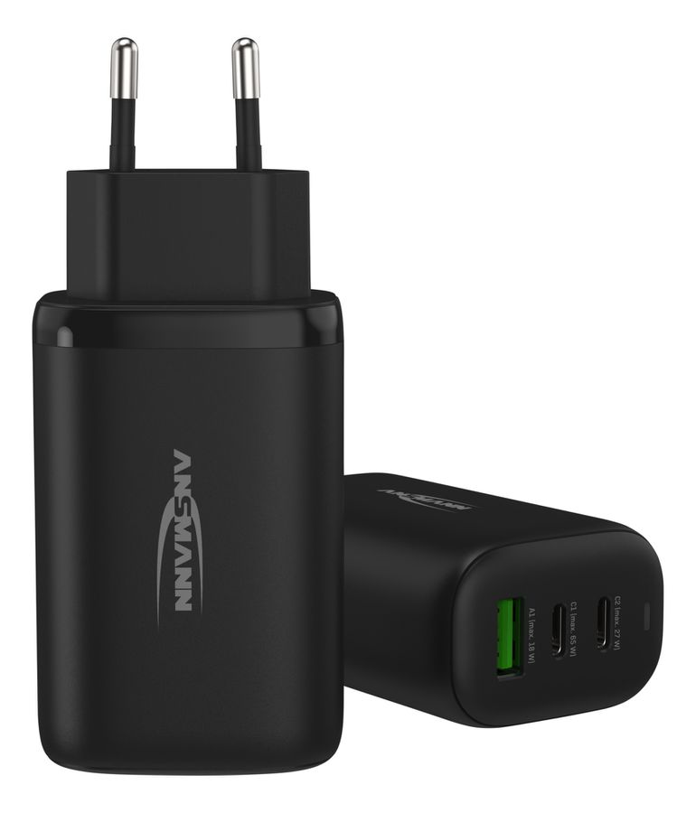 USB-Ladegerät Home Charger HC365PDschwarz / 3 A / 65 W / 3 Port - Home Charger HC365PD