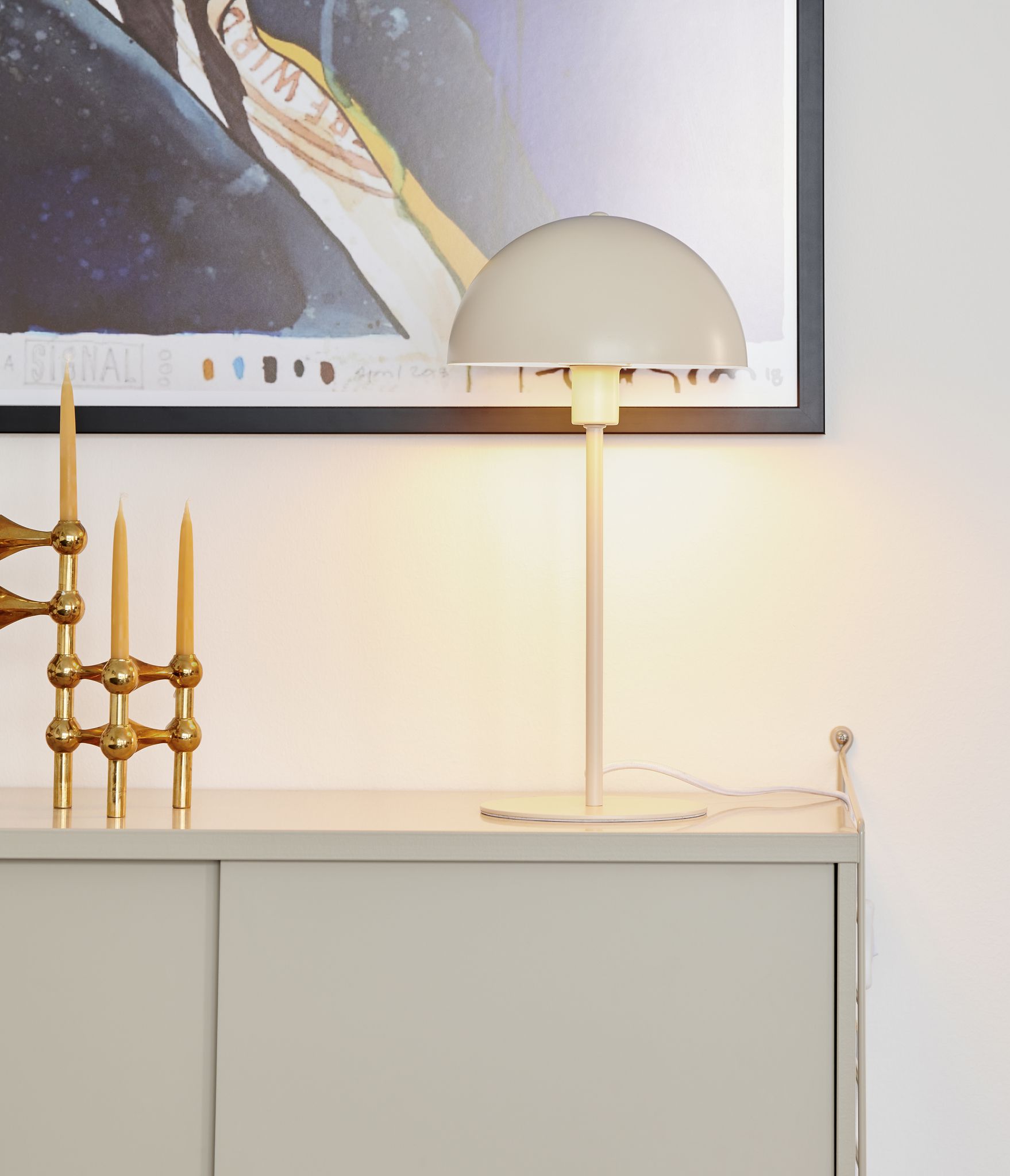 Ellen , Tischleuchte, Beige - E14, IP20, max.40W