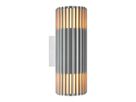 Wandleuchte ALUDRA Double - 2xE27 (exklusiv), max.15W, IP54, aluminium