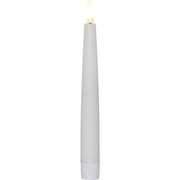 LED Dinner Kerze 4P Flamme - Indoor, Weiss, 20cm, Timerfunktion