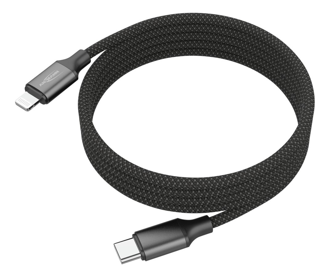 Magnetisches Kabel USB Typ-C auf Lightning - 120 cm,  schwarz