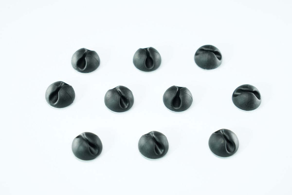 MiniBeans Black - 10 Stück, Ø 15mm, H=10mm, schwarz