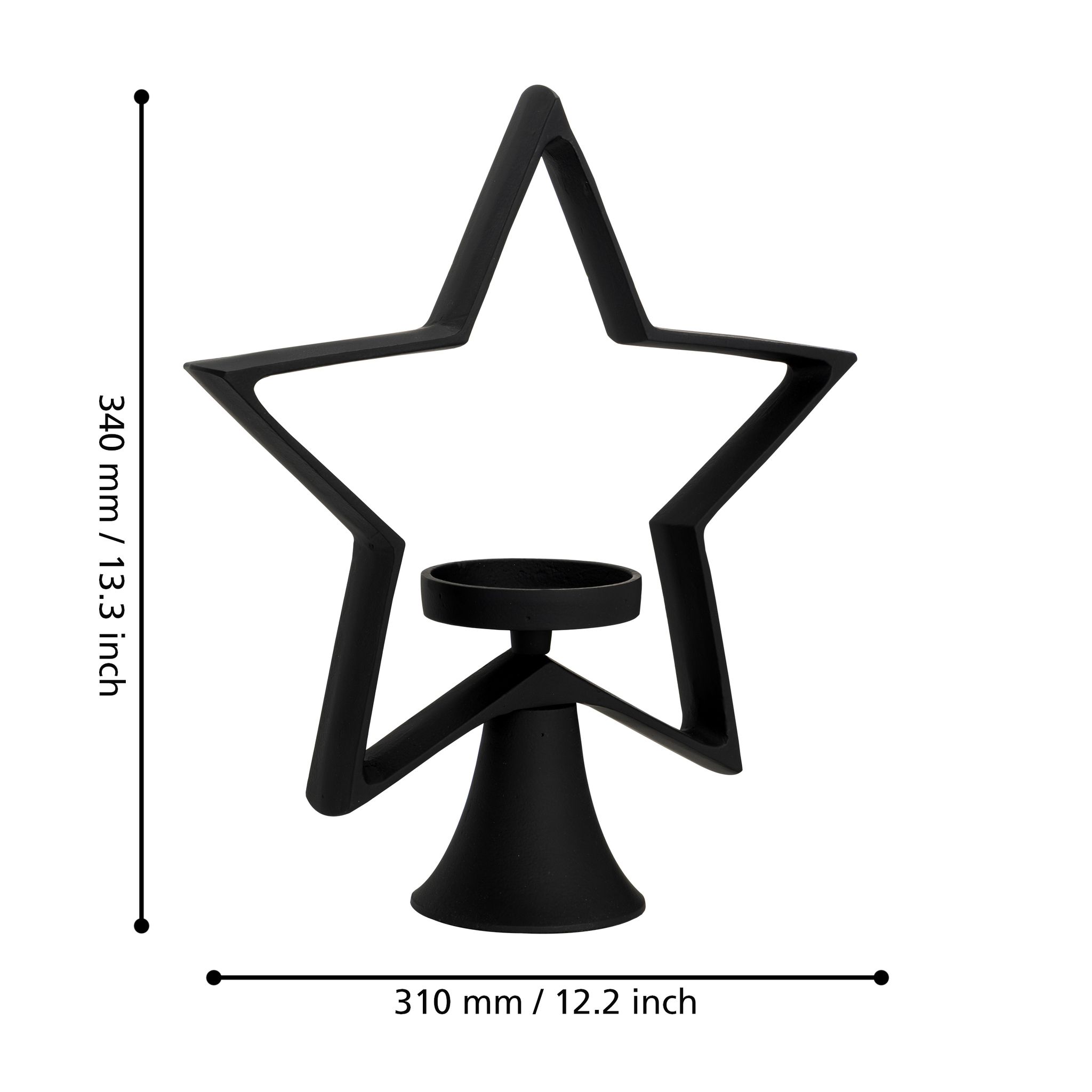 KERZENHALTER STERN H-340 SW MUKAYLE - KERZENHALTER STERN H-340 SW MUKAYLE