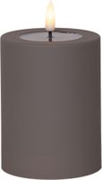 LED Pillar Kerze Flamme Soft - Indoor, Braun, 12.50 cm Höhe, Timerfunktion