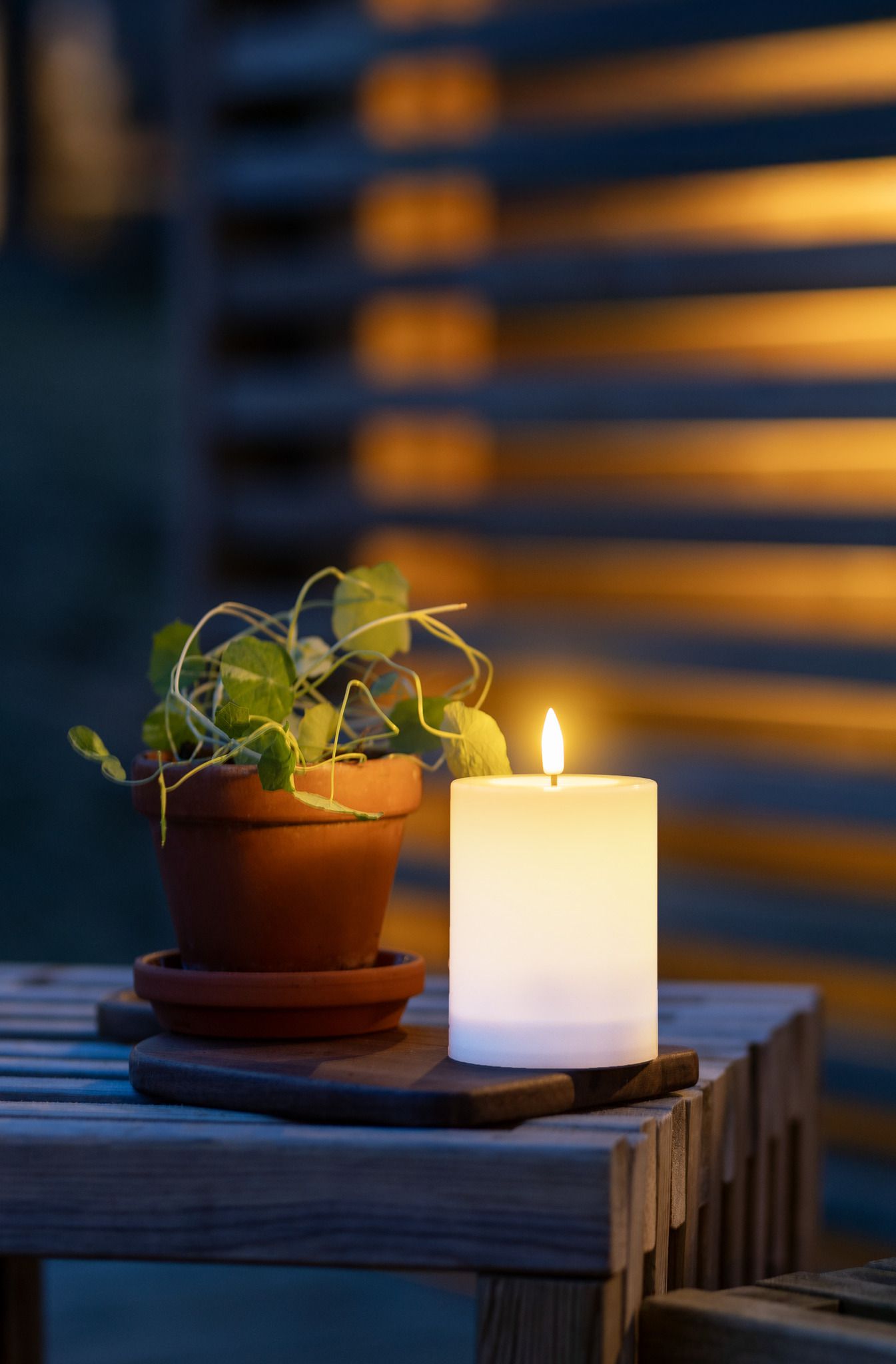 Solar Kerze Flamme Saul - Indoor, Outdoor, Warmweiss, Weiss