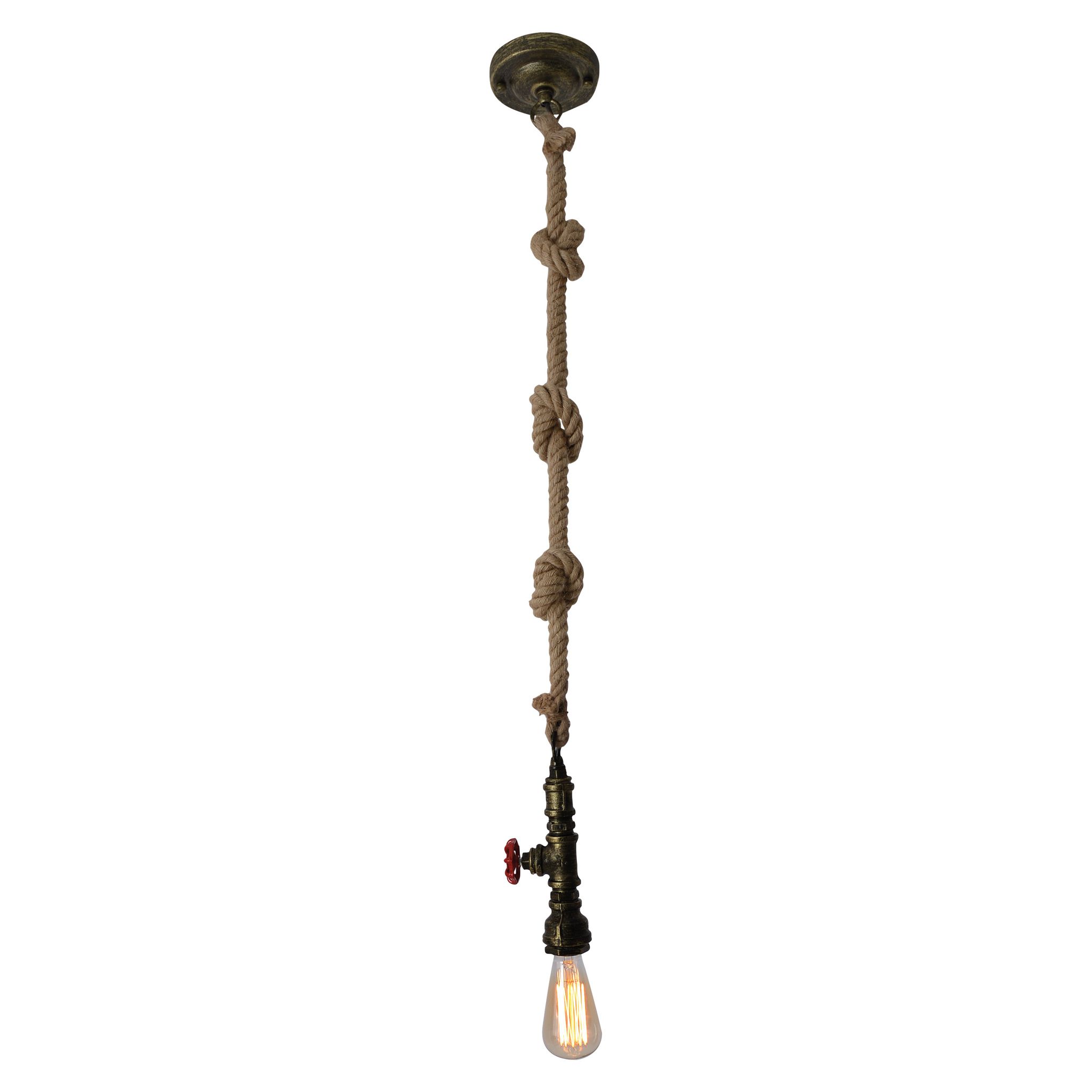 Metallbaldachin und Hanfseil Regia - E27, 40W, IP20