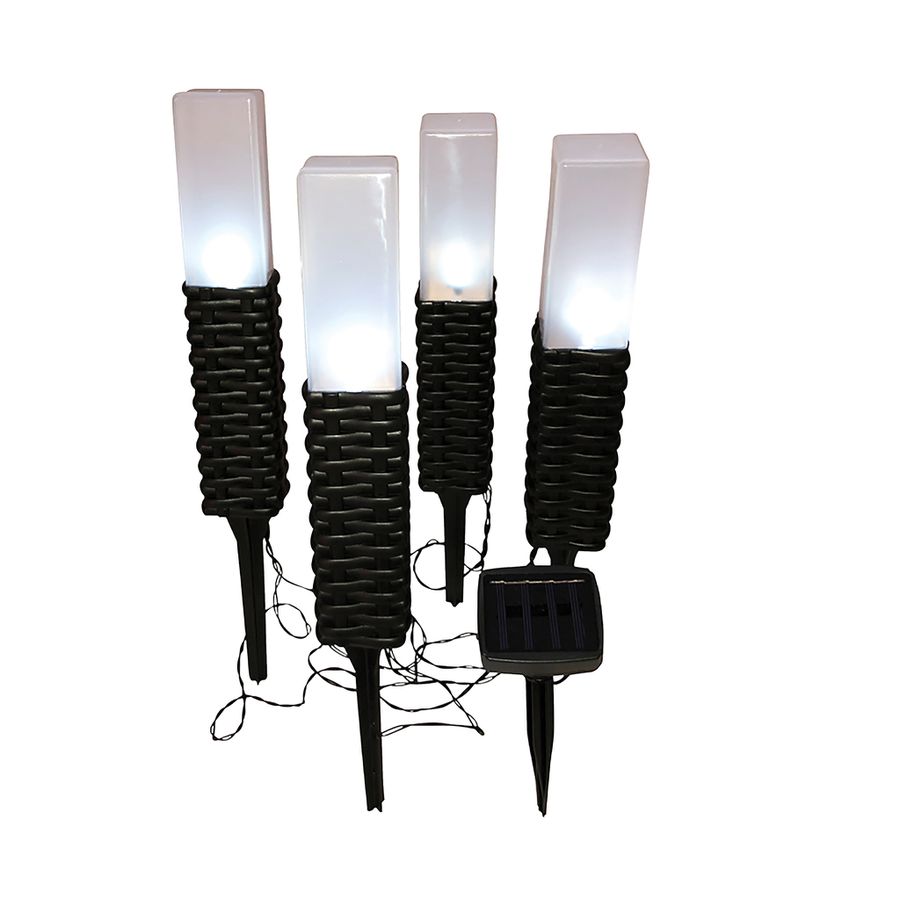 4er-Set LED-Outdoor-Erdspieß - IP44, kaltweiss, W