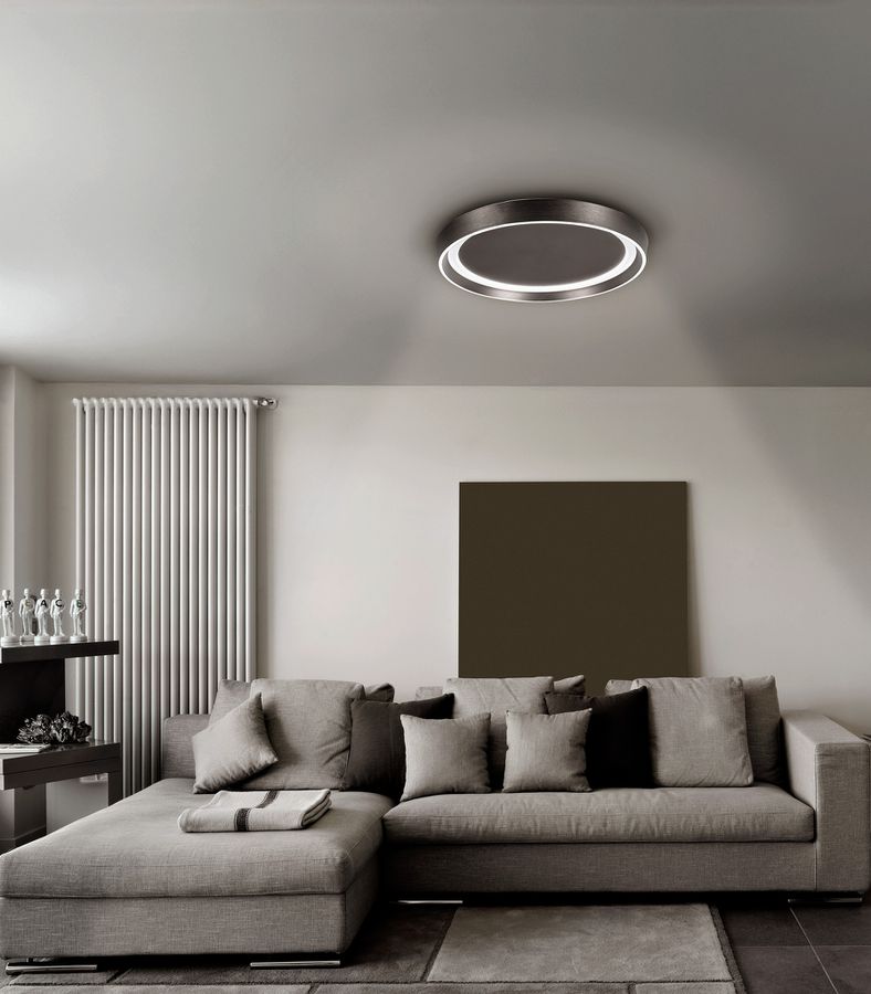 LED-CCT Deckenleuchte  LEVIAN  : 49cm anthrazit - IP20, LED-Modul, Anthrazit