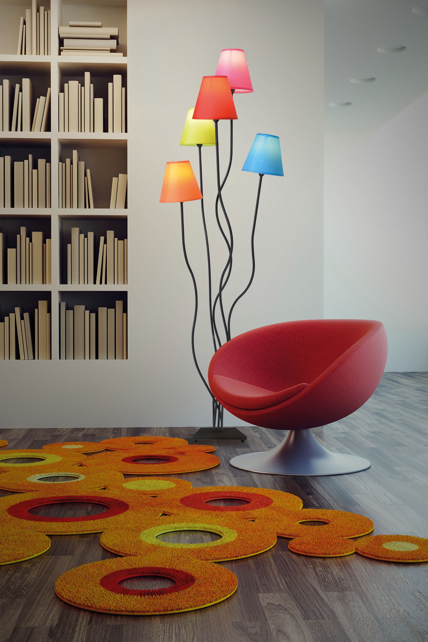 Stehleuchte 5 Flg. Colori - E14, 40W, IP20