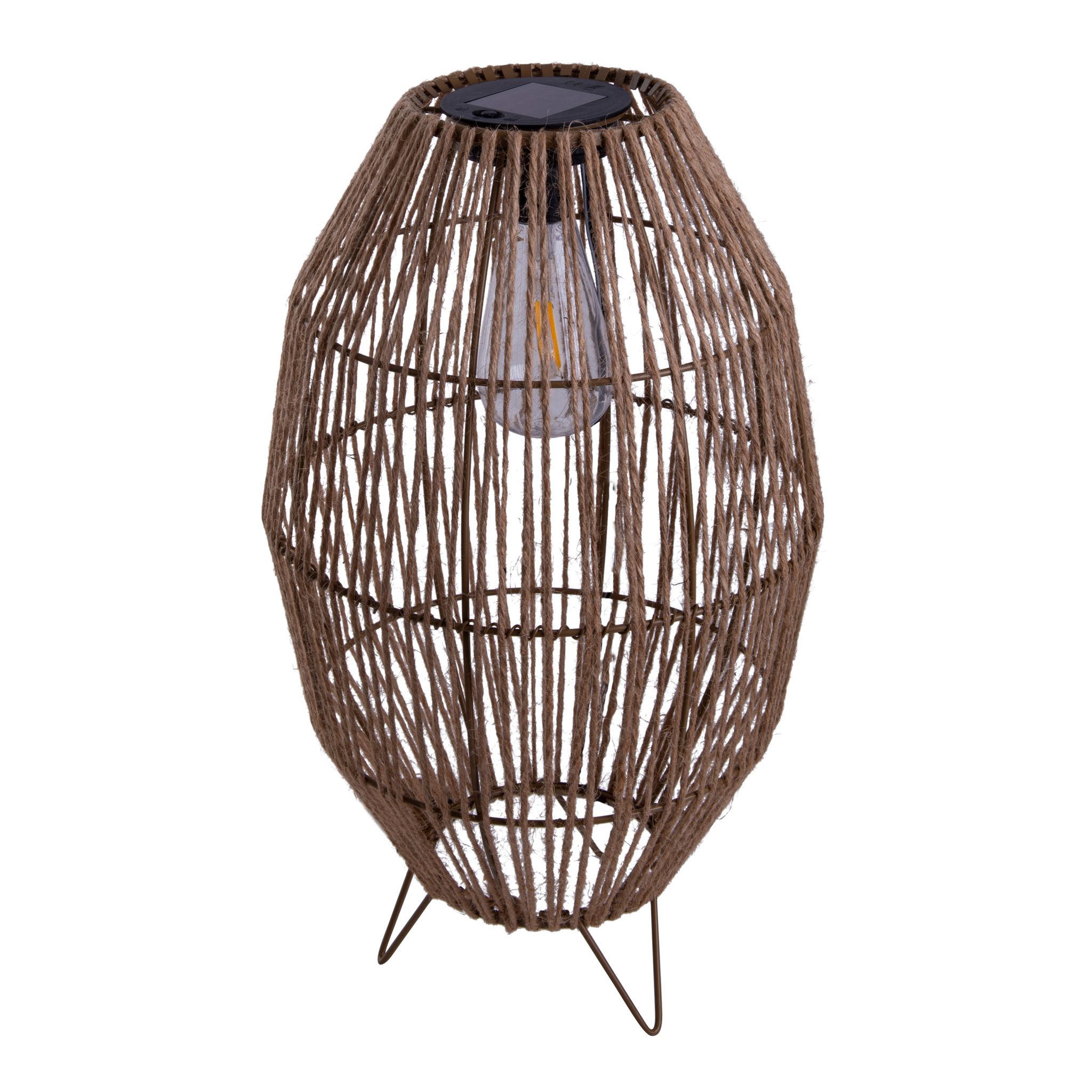 LED Solarleuchte KORBINIAN H: 34 cm - IP44, 0.06W, Warmweiss