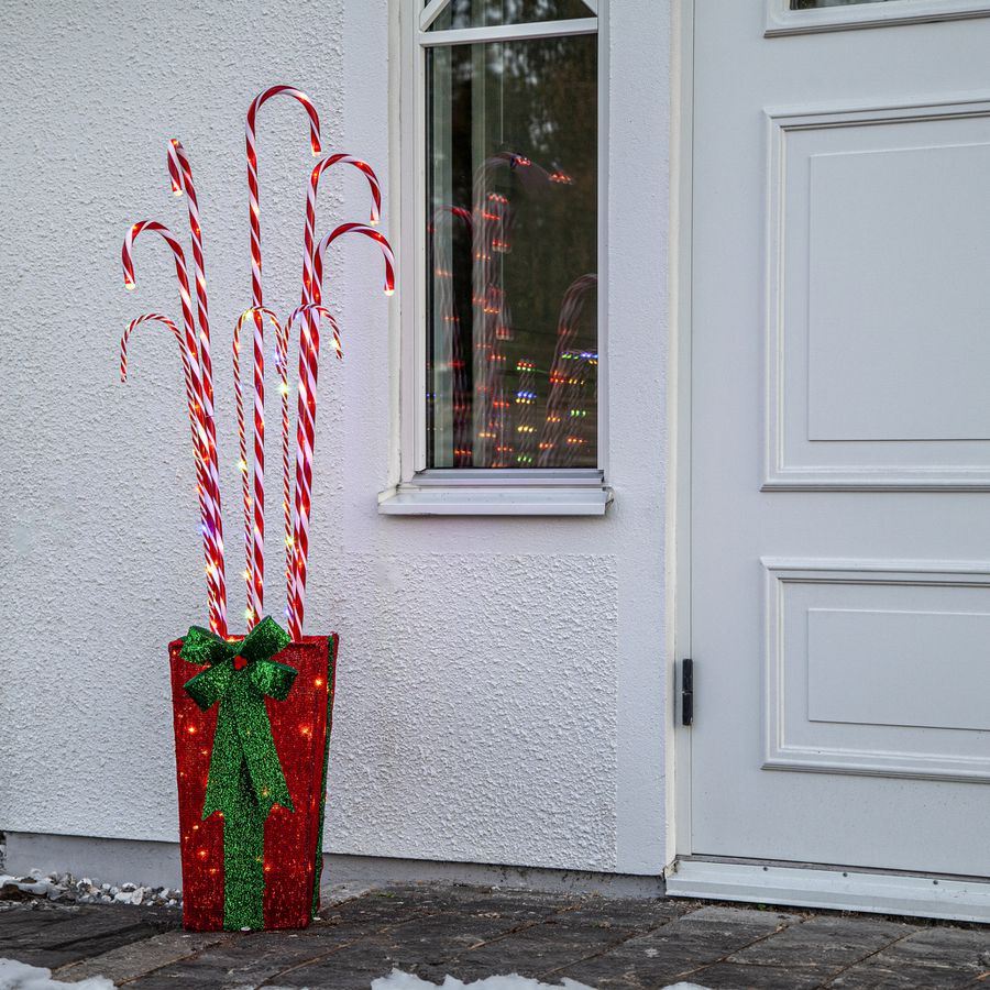 Outdoor Decoration CandyCane - IP44, Multicolor,Rot