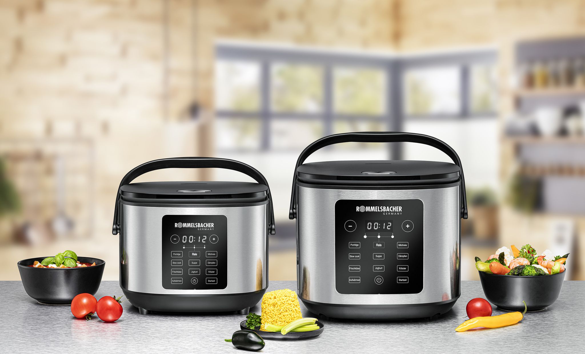 MULTI REISKOCHER MRK 950 - Multireiskocher, Edelstahl/schwarz, 860W