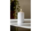 LED Pillar Kerze Flamme - Indoor, Weiss, 15cm Höhe, Timerfunktion