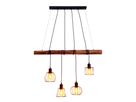 4er Pendell: WOODLAND L: ca. 100 cm - E27, IP20, 40W, 230V