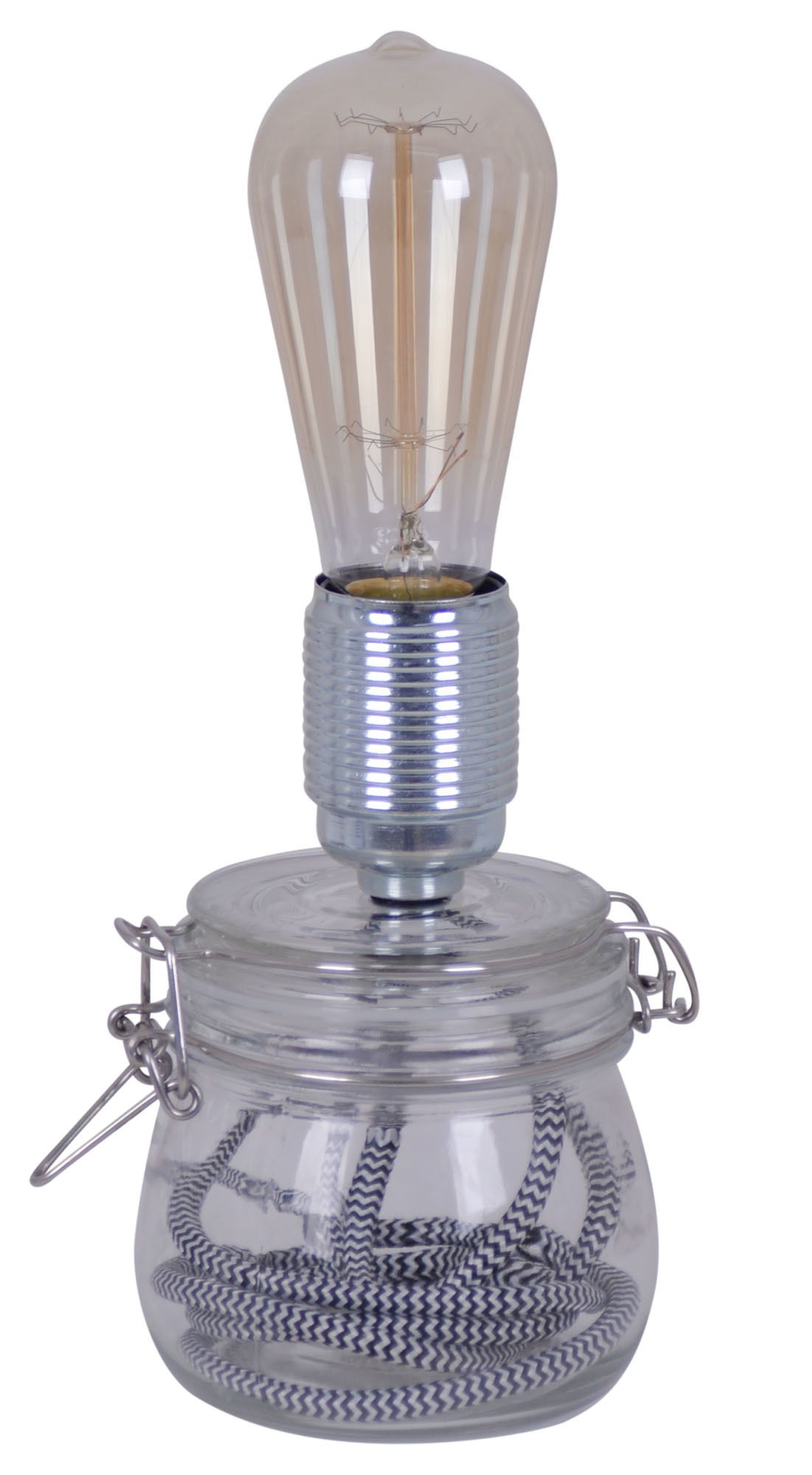Glas-Tischleuchte klar d: 11cm Max - E27, 40W, IP20
