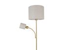 Stehleuchte  FILOMENA  H: 165cm beige - IP20, E27, Messingmatt