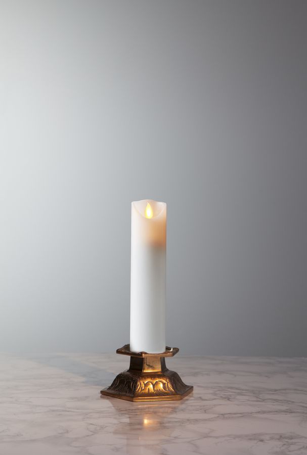 LED Pillar Kerze M-Twinkle - Indoor, Weiss, 20cm Höhe, Timerfunktion