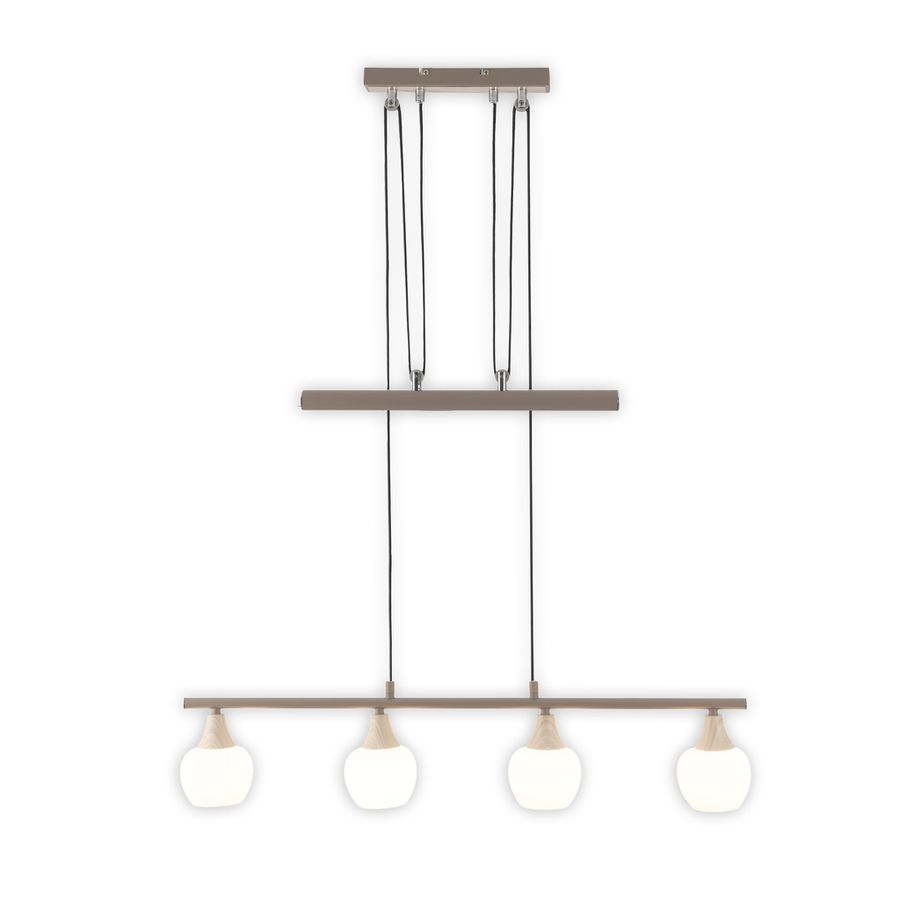 4er Pendelleuchte  MONACO  L: 78cm beige - IP20, E14, Beige