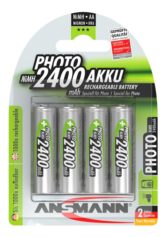 Photo NiMH Akku Mignon AA - Akku NiMH, AA, 1.2V, 2400 mAh