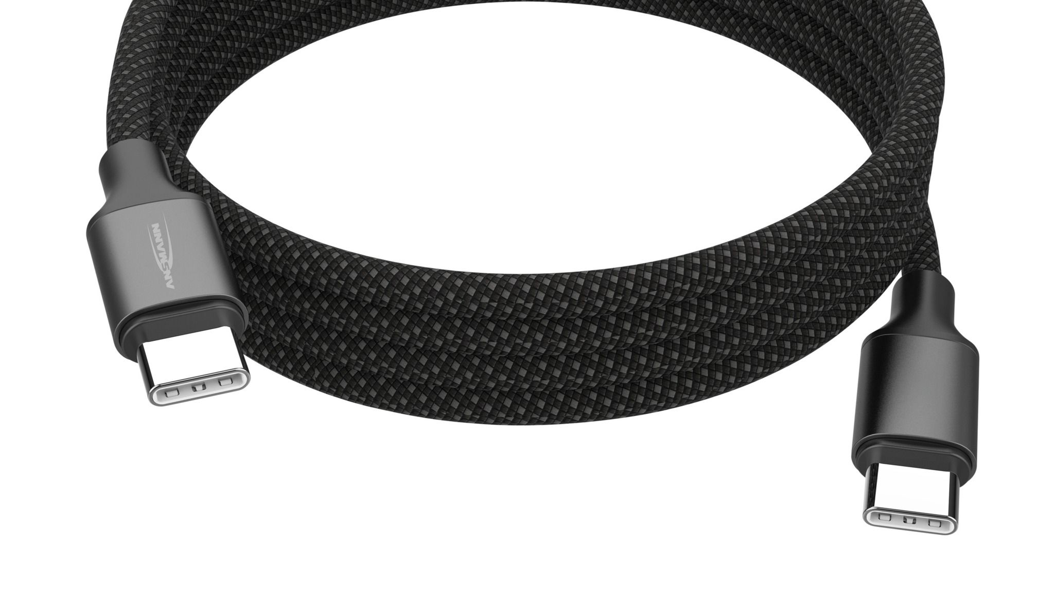 Magnetisches Kabel USB Typ-C auf USB Typ-C - 120 cm,  schwarz