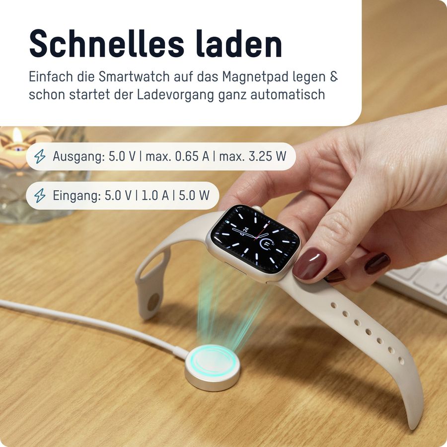 USB-C Ladekabel für Apple Watch , 100cm - USB-C Ladekabel für Apple Watch , 100cm
