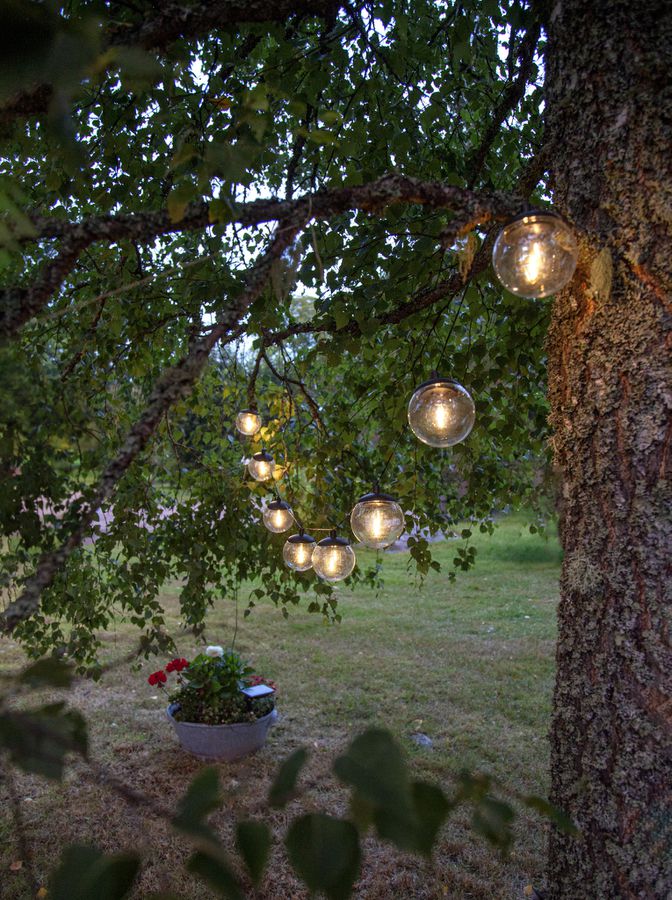 Solar Lichterkette Globe - IP44, Warmweiss, 8 LED's