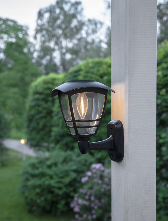Solar Wand Laterne Felix - Schwarz, Lichtfarbe Warmweiss