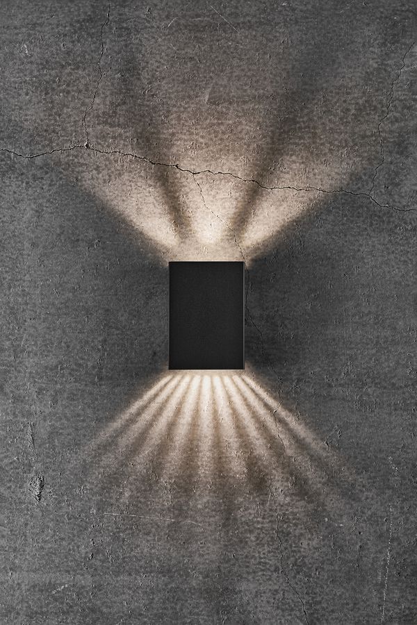 Fold 10, Wandleuchte, Schwarz - LED Modul, 2X3,5W LED, IP54