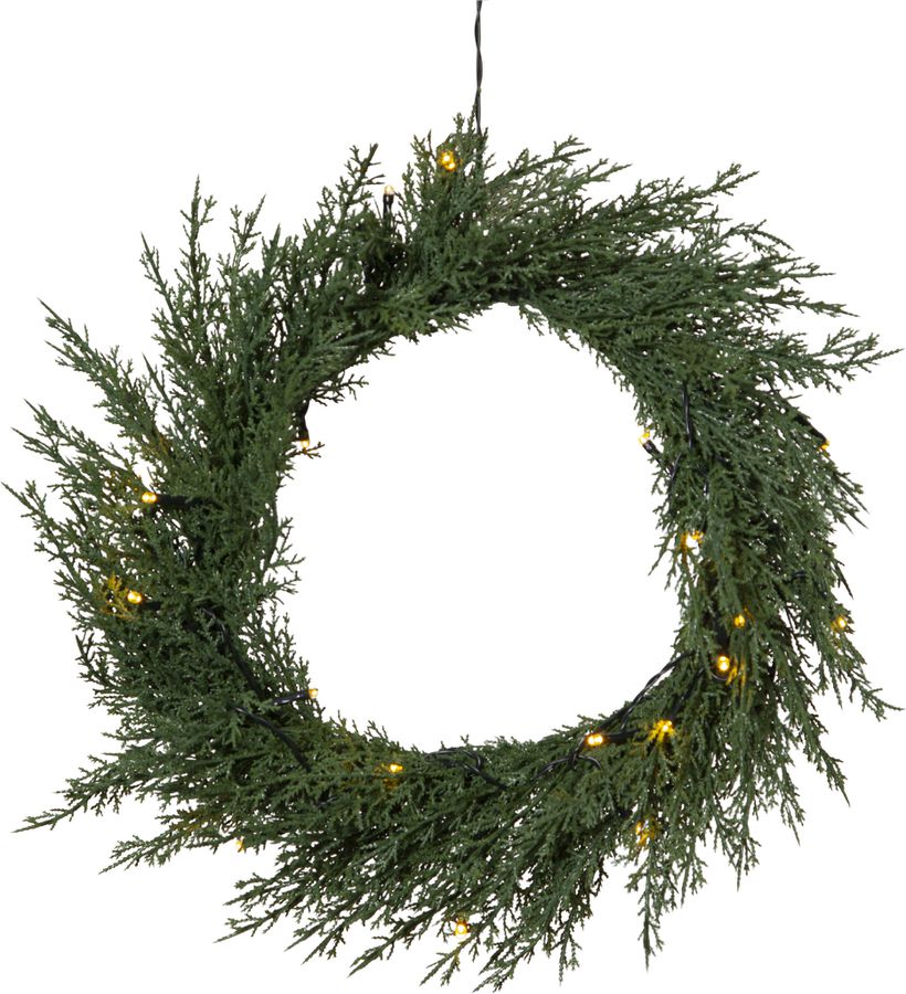 Kranz Thuja - IP44, Warmweiss, 20 LED's