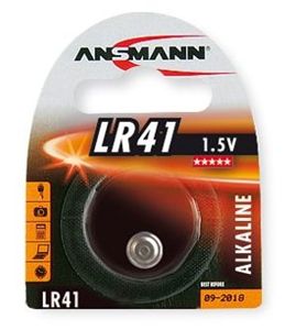 Alkaline Knopfzelle LR41 / LR736 / AG3 - 1er Blister