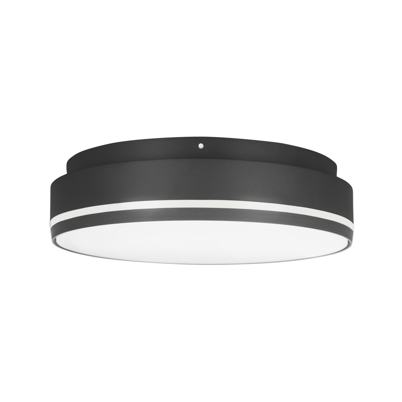 LED Not-Anbauleuchte STRIPE 270 Switch - 18/24W, 1800/2400lm, 3000/4000K, IP20, CRI 80, 110°, 1h Not,  anthrazit, nicht dim., D=270mm, H=67mm