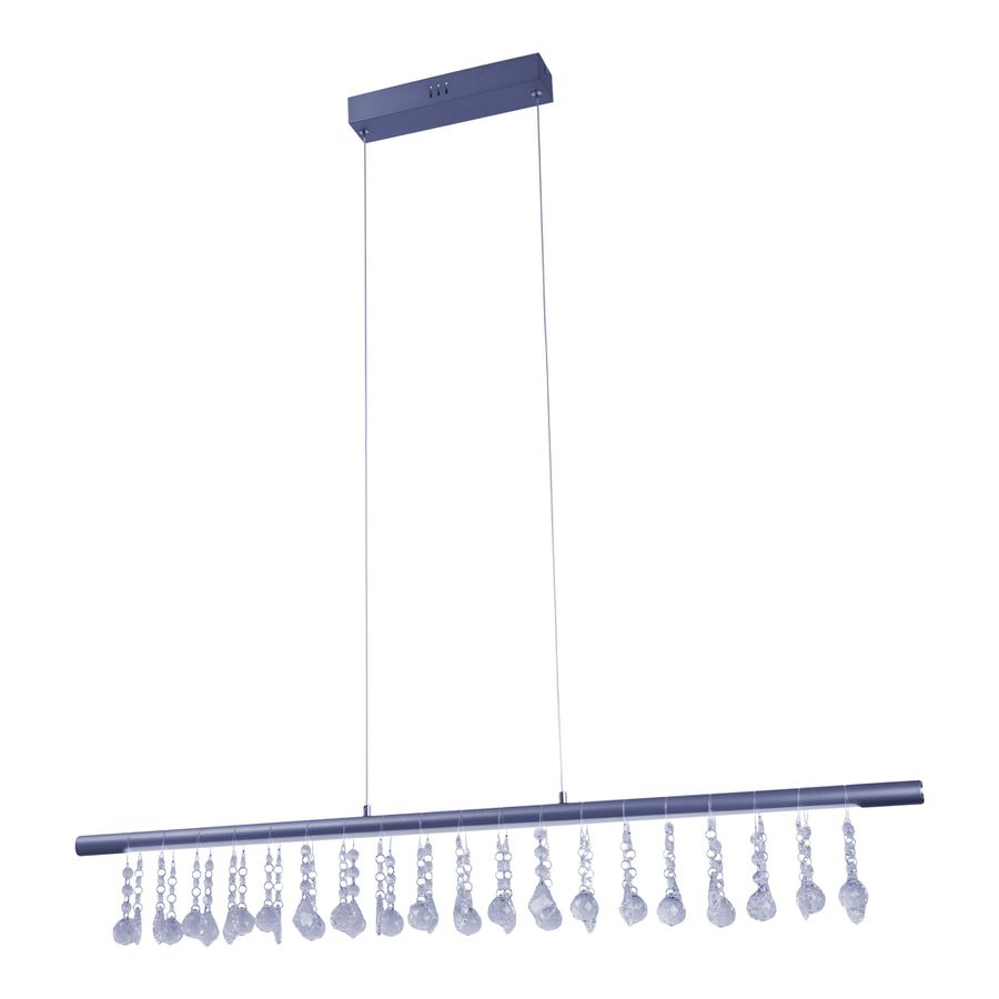 LED Pendelleuchte Nobilis l: ca. 100 cm - grau - LED, 23.6W, IP20