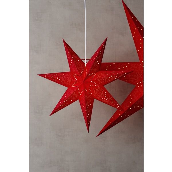 Papier Stern Sensy - Indoor, Rot, 1 LED