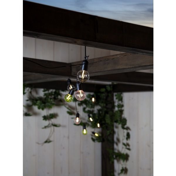Lichterkette Fiesta - IP44, Warmweiss, 10 LED's, 360cm