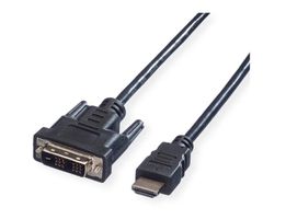 Kabel DVI auf HDMI - Kabel DVI (18+1) ST - HDMI ST, schwarz, 2m
