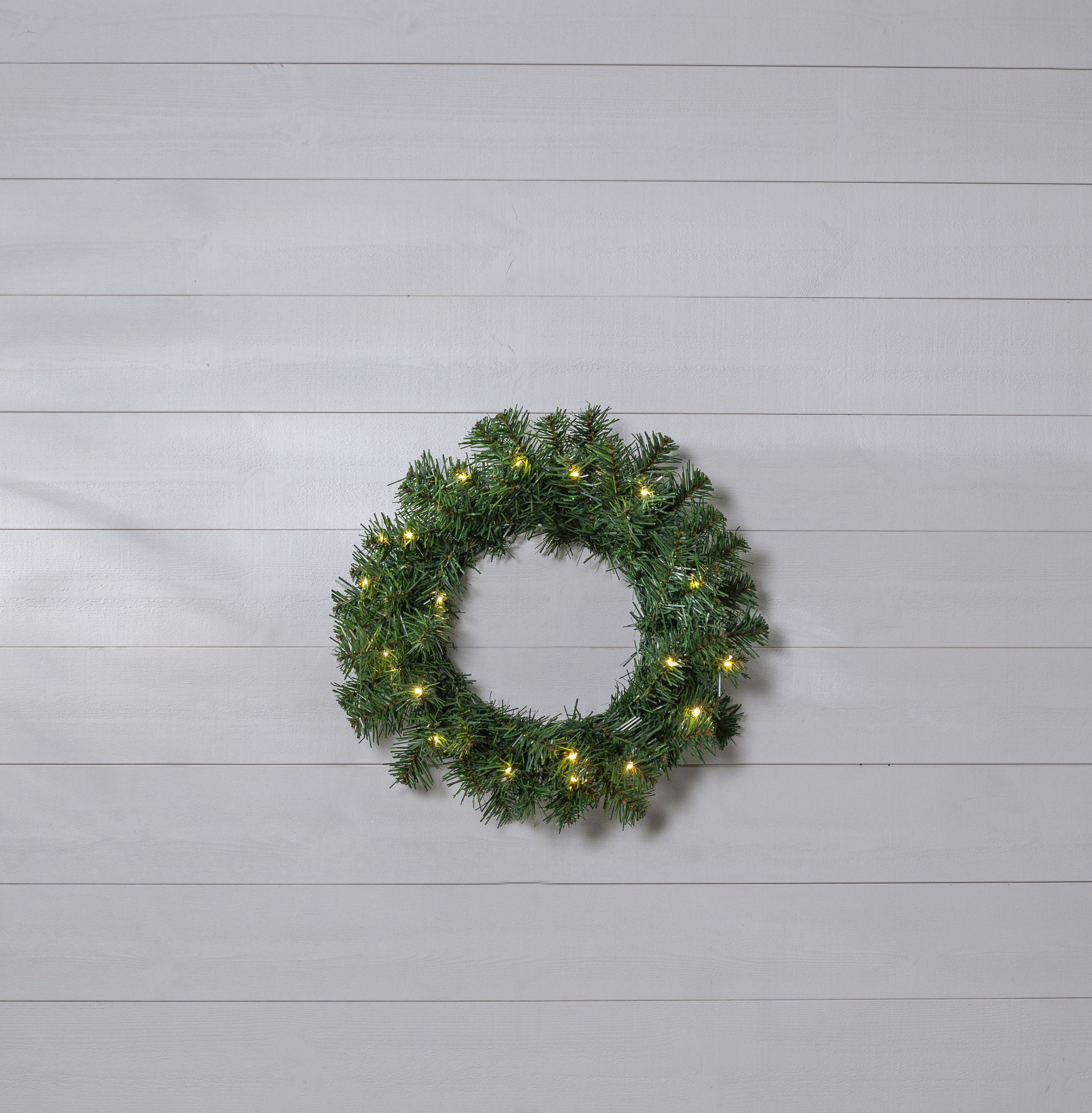 Kranz Dalbo - Indoor, Outdoor, Warmweiss, Grün